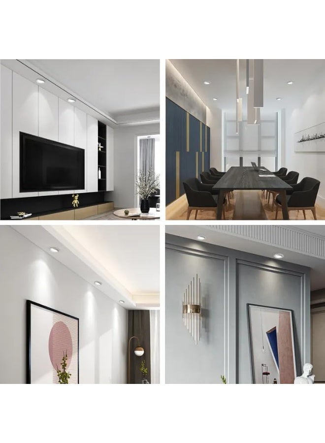 فكسر مصباح سقف داخلي LED بقوة 7 واط، قطره 9 سم (3.5 بوصة) - أبيض وأبيض دافئ - Image 3